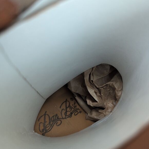 Sundance Dan Post Brown Tooled Leather “Hildegard Boots” Women's Size 8 M New - Picture 7 of 12